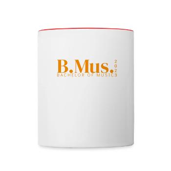 B.Mus. - BACCALAURÉAT EN MUSIQUE 2023 - Mug contrasté - blanc/rouge - Devant