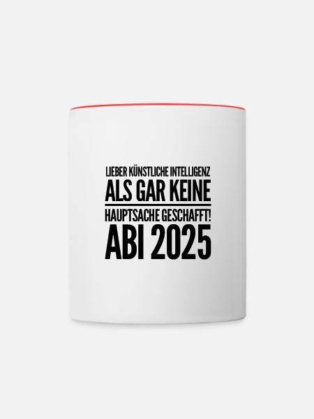 ABI KI - Tasse zweifarbig - Weiß/Rot