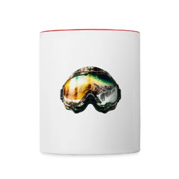Eat Sleep Snowboard Repeat - Tasse zweifarbig - Weiß/Rot - Vorne