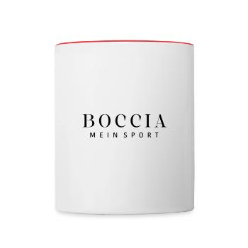 Boccia - mon sport - Mug contrasté - blanc/rouge - Devant