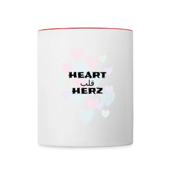 I love clothes / Hearts - Tasse zweifarbig - Weiß/Rot - Vorne