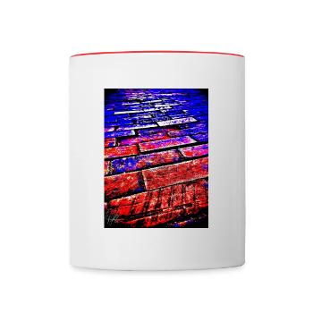 Holzweg - Tasse zweifarbig - Weiß/Rot - Vorne