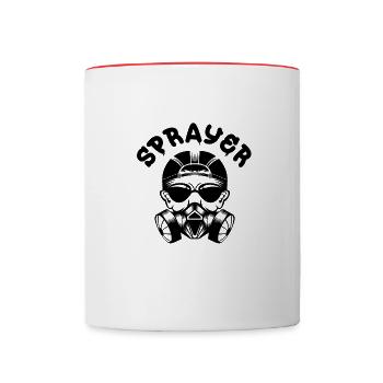 Sprayer Artist - Painter - Body Painter - Contrasting Mug - white/red - Front