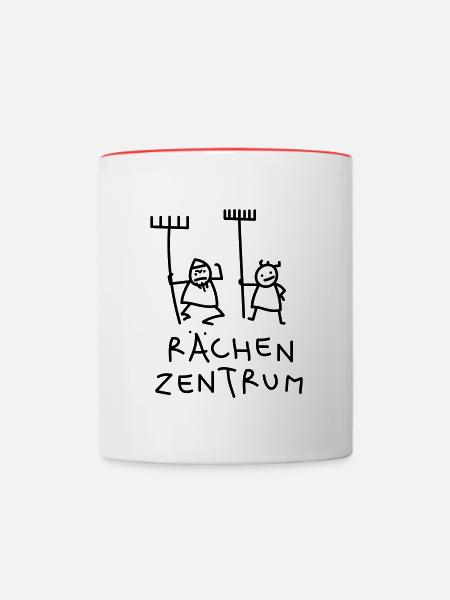 Lustige Gärtner - Tasse zweifarbig - Weiß/Rot