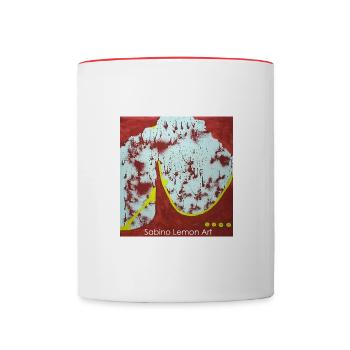 Sabino Lemon ART Tees - Tasse zweifarbig - Weiß/Rot - Vorne