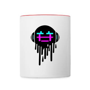 Blobby - Tasse zweifarbig - Weiß/Rot - Vorne