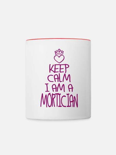 Keep Calm Bestatter - Tasse zweifarbig - Weiß/Rot