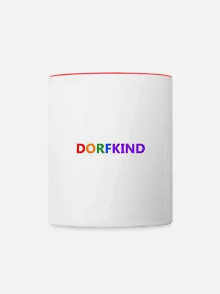 dorfkind - Tasse zweifarbig - Weiß/Rot