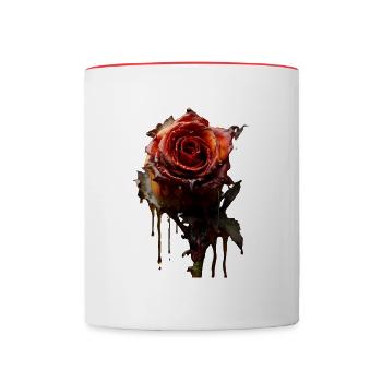 Melting Rose - Tasse zweifarbig - Weiß/Rot - Vorne