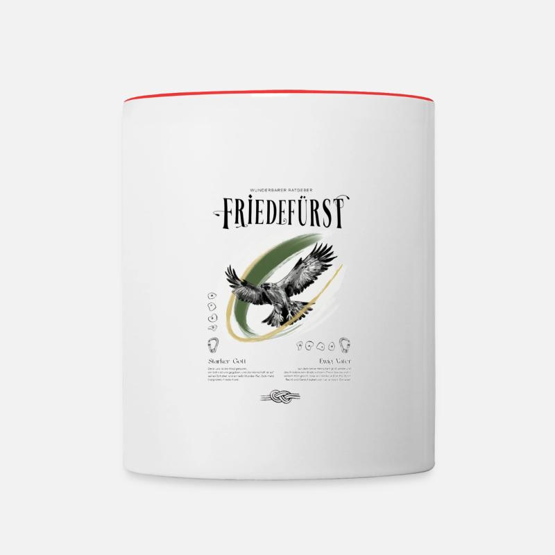 Friedefürst boulder - Tasse zweifarbig - Weiß/Rot