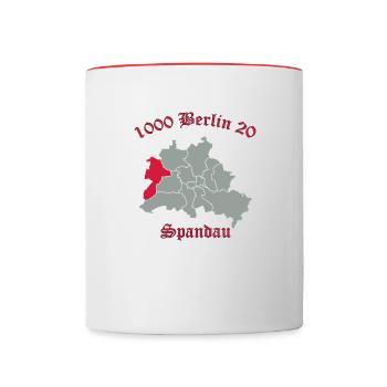 1000 Berlin 20 - Berlin Spandau (Vektor) - Tasse zweifarbig - Weiß/Rot - Vorne