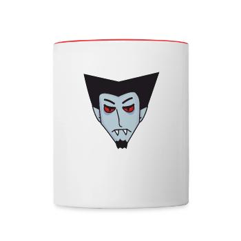 Halloween Vampir Graf Dracula - Tasse zweifarbig - Weiß/Rot - Vorne