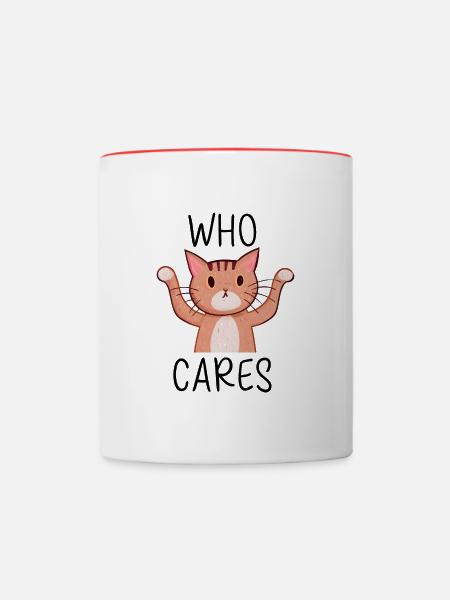 Typical Cat Behavior Collection Sayings - Contrasting Mug - white/red