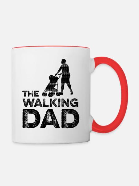 The Walking Dad - Tasse zweifarbig - Weiß/Rot