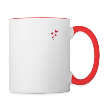 Finger Heart Origami - Tasse zweifarbig - Weiß/Rot - Rechts