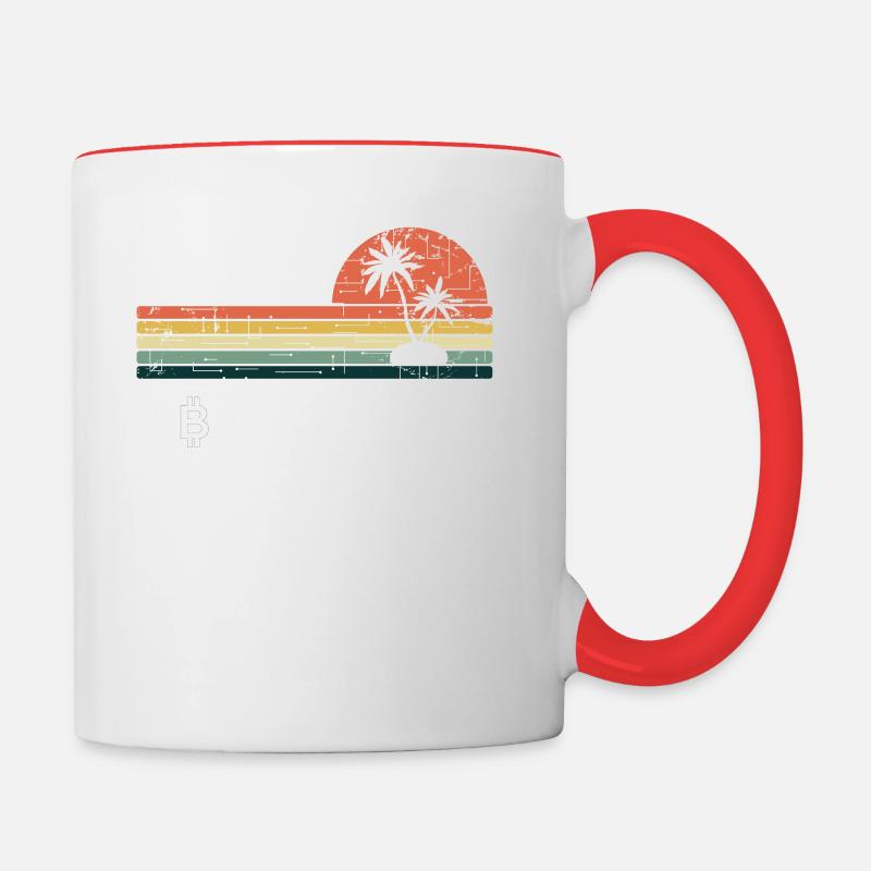 My retirement plan Bitcoin - Tasse zweifarbig - Weiß/Rot