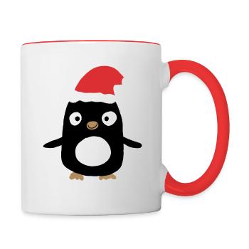 Penguin Friend - Contrasting Mug - white/red - Right