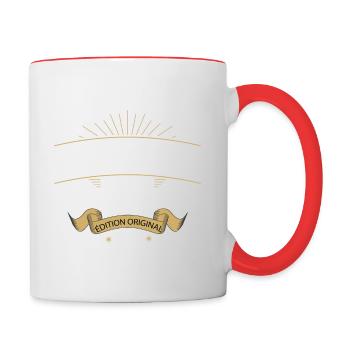 Fabriqué En 1973 Né En 1973 50 Ans Anniversaire - Mug contrasté - blanc/rouge - Droite
