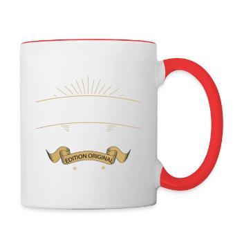 Fabriqué En 1993 Né En 1993 30 Ans Anniversaire - Mug contrasté - blanc/rouge - Droite