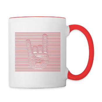 Rock - Tasse zweifarbig - Weiß/Rot - Rechts