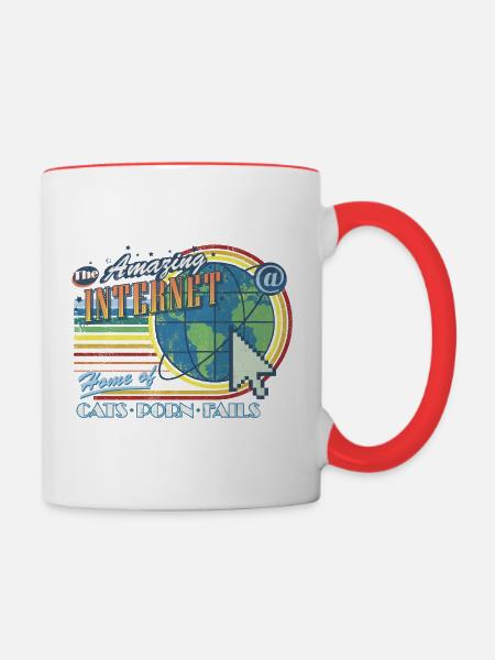 Amazing Internet - Tasse zweifarbig - Weiß/Rot