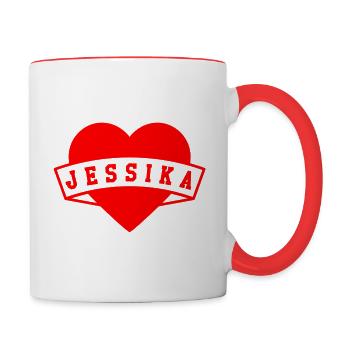 Jessika Herzen - Contrasting Mug - white/red - Right