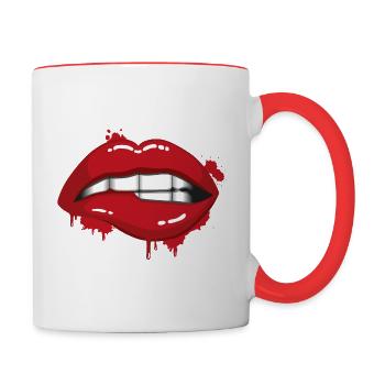 Lips - Tasse zweifarbig - Weiß/Rot - Rechts