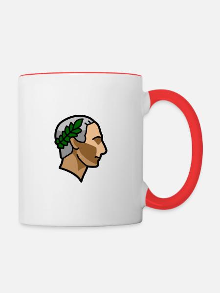 Random 012 Caesar - Tasse zweifarbig - Weiß/Rot