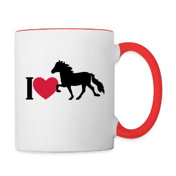 I Love Icelanders - Contrasting Mug - white/red - Right