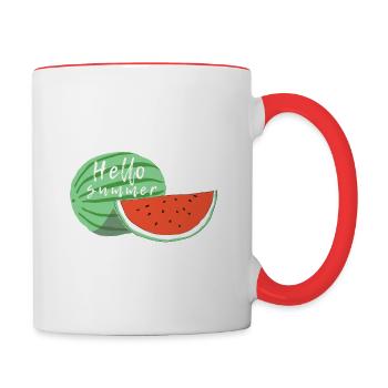 HALLO SOMMER - Tasse zweifarbig - Weiß/Rot - Rechts