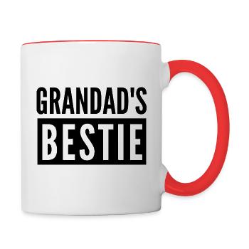 GRANDAD'S BESTIE - Contrasting Mug - white/red - Right
