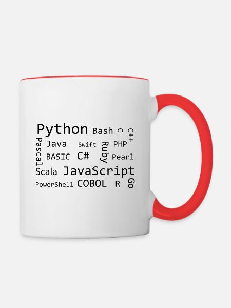 Programmer - Tasse zweifarbig - Weiß/Rot