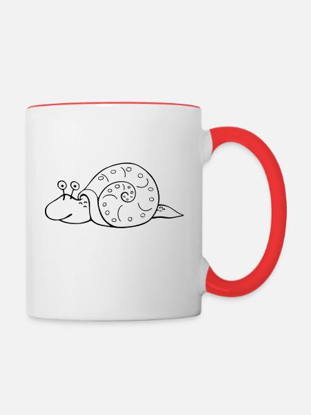 slug - Contrasting Mug - white/red