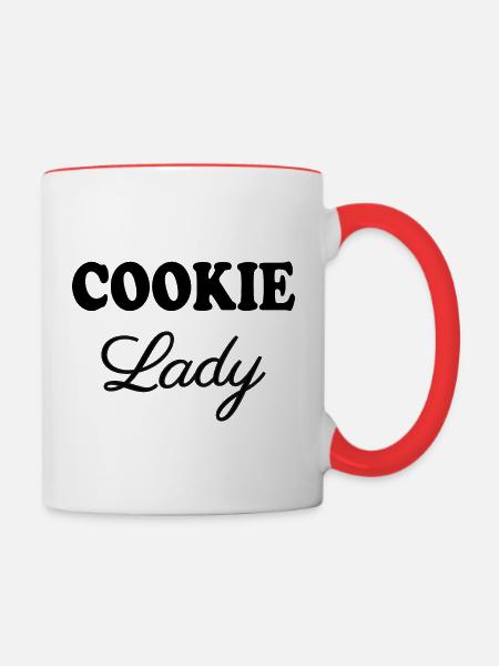 Cookie Lady - Tasse zweifarbig - Weiß/Rot