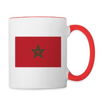 Marokko - Tasse zweifarbig - Weiß/Rot - Rechts