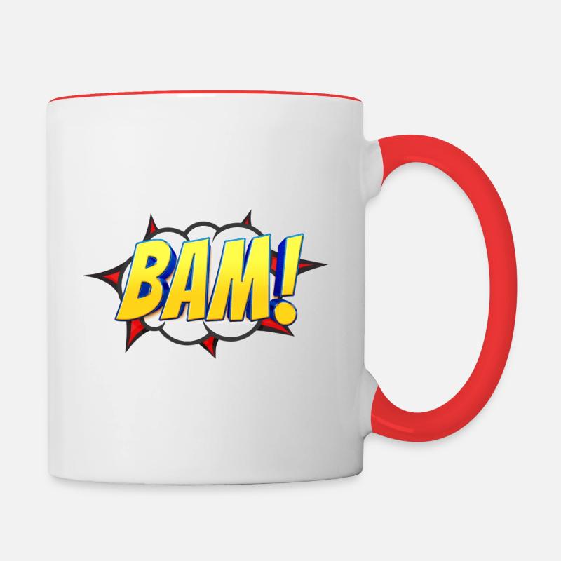 Bande dessinée Bam - Mug contrasté - blanc/rouge