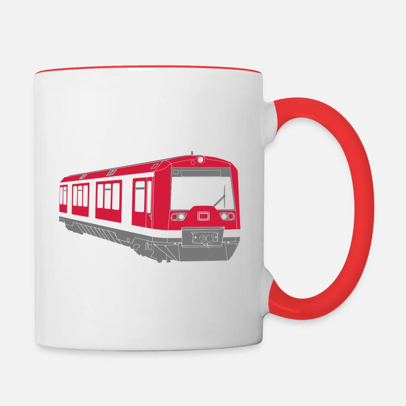 S-Bahn Hambourg - Mug contrasté - blanc/rouge