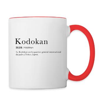 kodokan Japon Judo - Mug contrasté - blanc/rouge - Droite