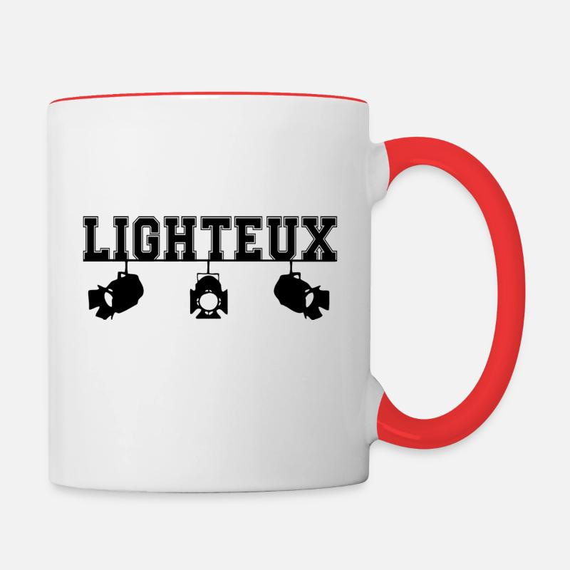 lighteux - Mug contrasté - blanc/rouge