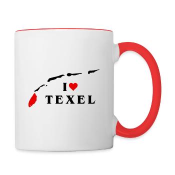 I Love Texel - Contrasting Mug - white/red - Right