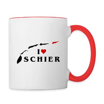 I Love Schier - Contrasting Mug - white/red - Right