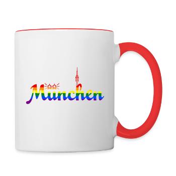Munich Pride - Mug contrasté - blanc/rouge - Droite