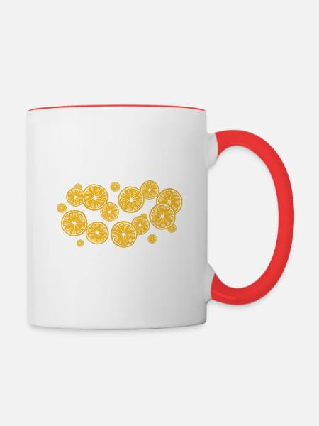 Der Duft der Orangen - Tasse zweifarbig - Weiß/Rot