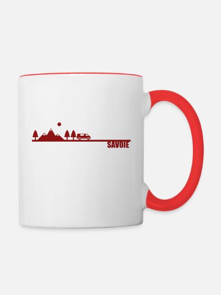 Savoyen Gebirge Van Leben - Tasse zweifarbig - Weiß/Rot