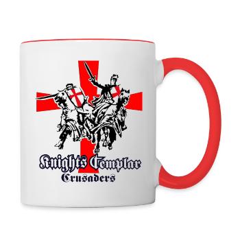 knights templar Holy Crusaders - Contrasting Mug - white/red - Right