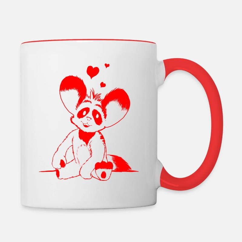 Heart Cubling - Contrasting Mug - white/red