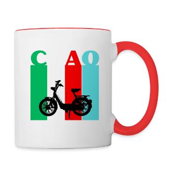 CIAO - Tasse zweifarbig - Weiß/Rot - Rechts