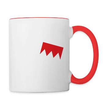 Franken Collection "Brodwerschd" - Tasse zweifarbig - Weiß/Rot - Rechts