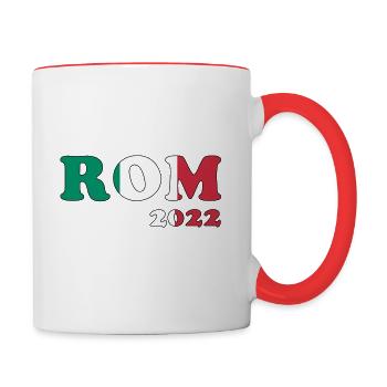 Rom 2022 #2 - Tasse zweifarbig - Weiß/Rot - Rechts