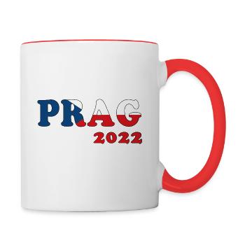 Prag 2022 #2 - Tasse zweifarbig - Weiß/Rot - Rechts
